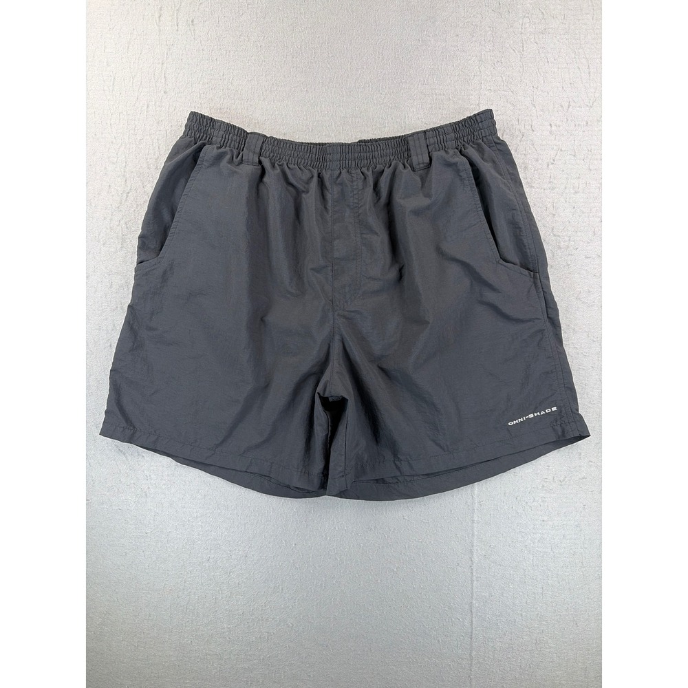 Columbia PFG Fishing Shorts Mens Large Black Omni-Shade Mesh Lined Nylon